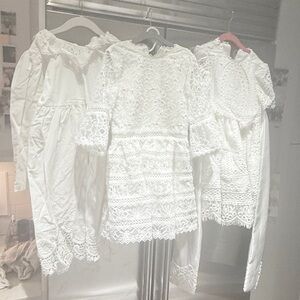 Lot of 3 formal White Lace Kids Formal Dress